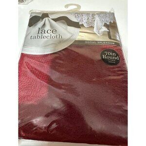 Royal Splendor lace tablecloth round 70in New